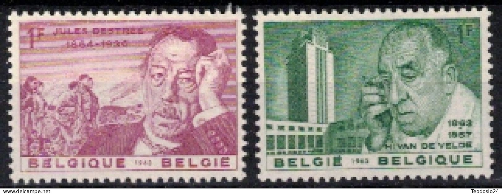 Belgique  Belgien 1963 1269/70 ** - Nuevos