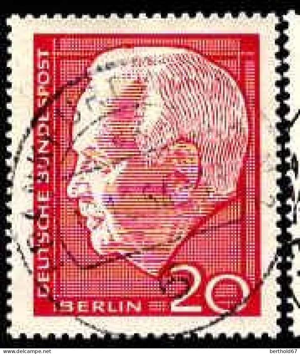 Berlin Poste Obl Yv:211/212 Bundespräsident Heinrich Lübke (Beau Cachet Rond) - Gebruikt