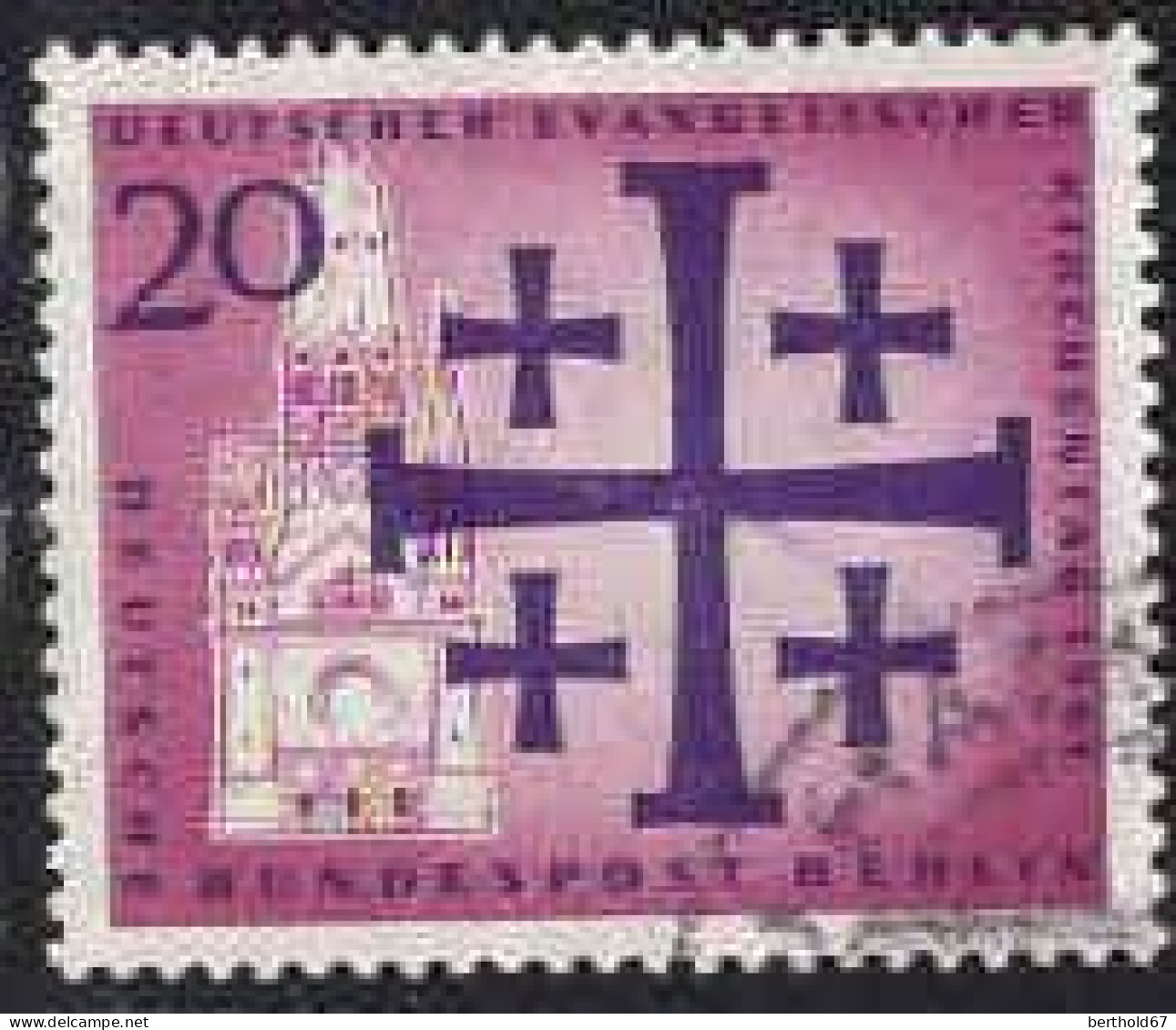 Berlin Poste Obl Yv:193/194 Journée De L'Eglise Evangélique (Beau Cachet Rond) (Thème) - Used Stamps