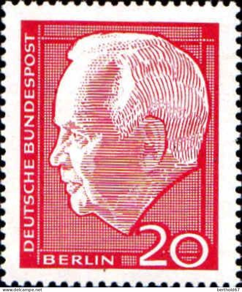 Berlin Poste N** Yv:211/212 Bundespräsident Heinrich Lübke - Unused Stamps