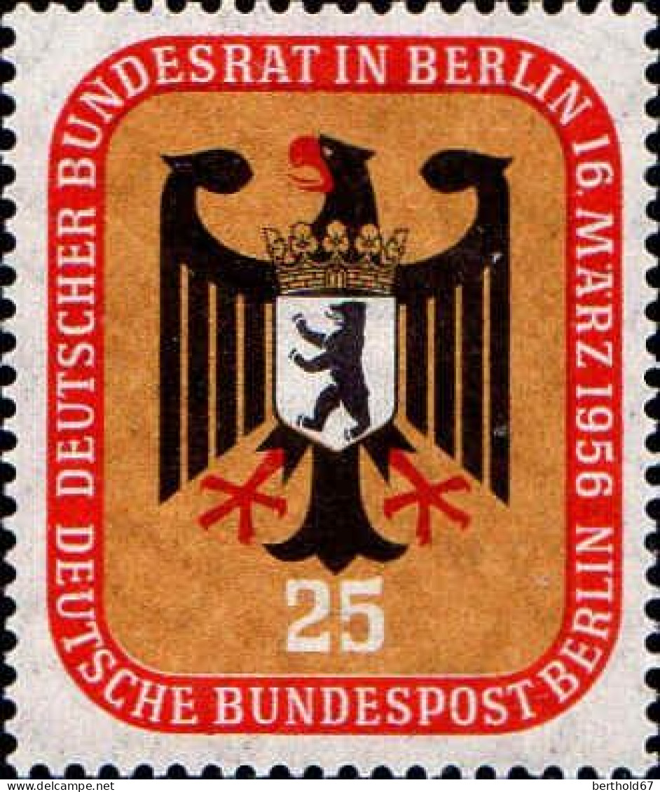 Berlin Poste N** Yv:121/122 Session Du Bundesrat à Berlin - Ungebraucht