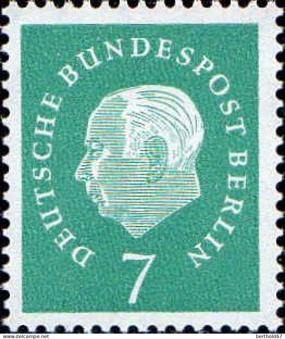 Berlin Poste N** Yv:162A/166 Bundespräsident Theodor Heuss - Ongebruikt