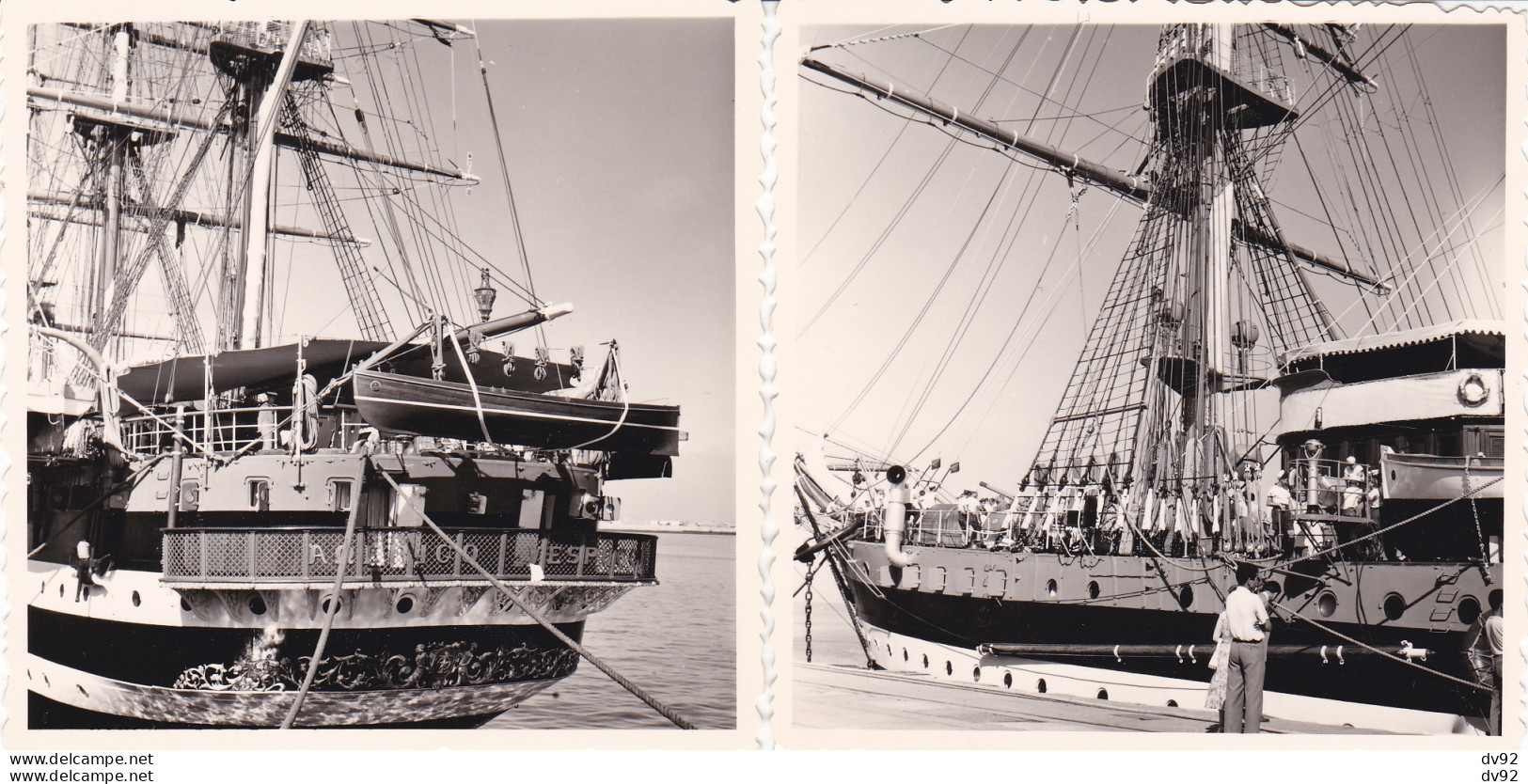 MAROC PORT CASABLANCA VOILIER AMERICO VESPUCCI 1957 - Schiffe