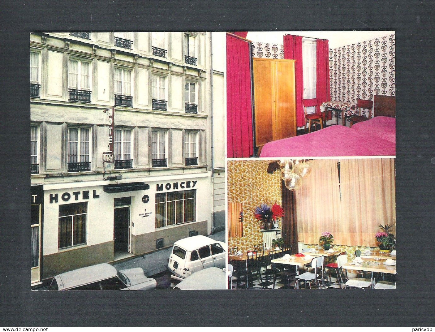 PARIS -  HOTEL  MONCEY     (FR 20.115) - Pubs, Hotels, Restaurants