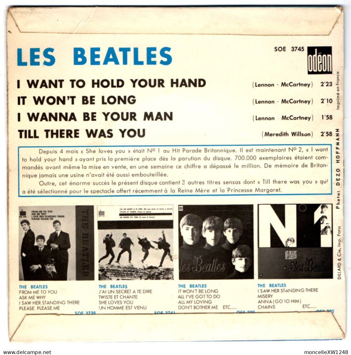 Les Beatles - 45 T EP I Want To Hold Your Hand (1964) - 45 Toeren - Maxi-Single