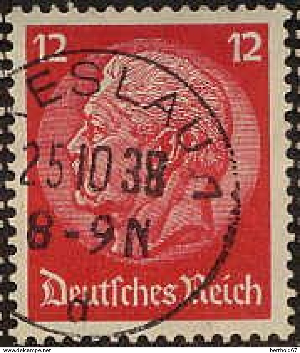 Allemagne Poste Obl Yv:490 Mi:519 Paul Von Hindenburg Breslau 25-10-38 (TB Cachet à Date) - Usati