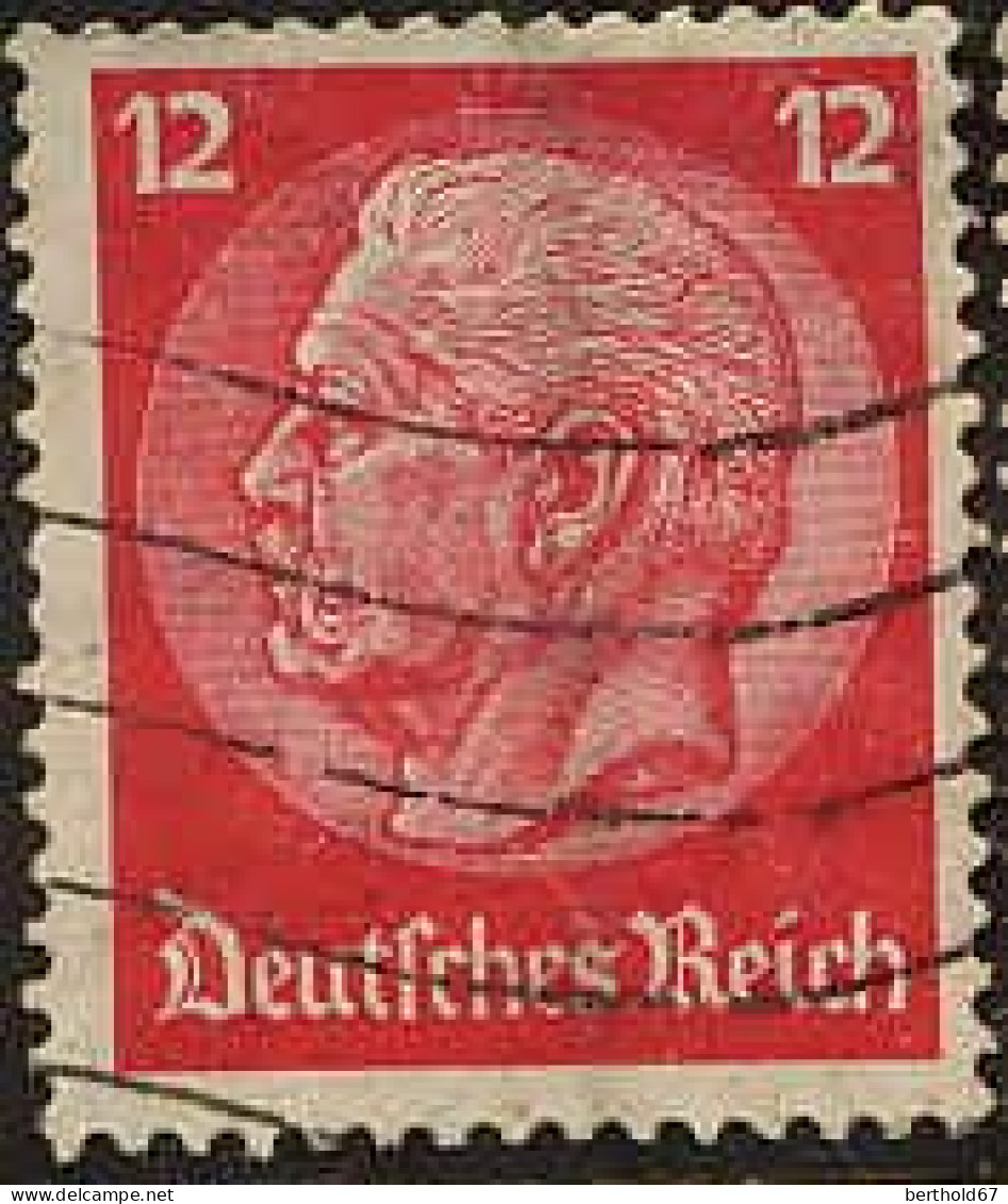 Allemagne Poste Obl Yv:490 Mi:519 Paul Von Hindenburg (Lign.Ondulées) - Usati