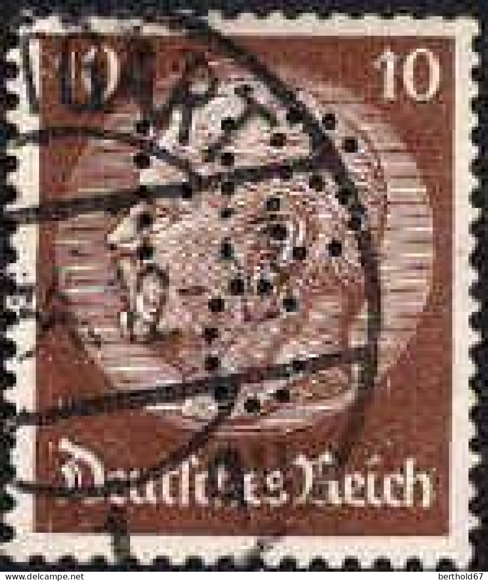 Allemagne Poste Obl Yv:489 Mi:518 Paul Von Hindenburg (TB Cachet Rond) Perforation - Used Stamps