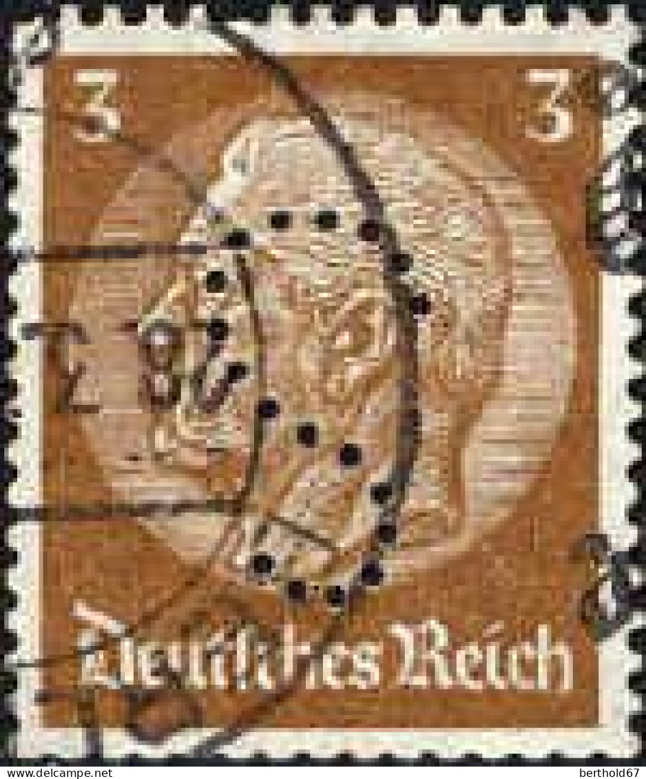 Allemagne Poste Obl Yv:441 Mi:482 Paul Von Hindenburg (Beau Cachet Rond) Perforation S - Used Stamps