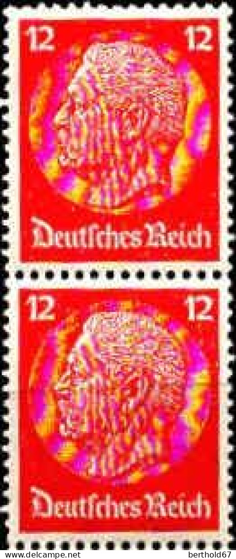 Allemagne Poste N** Yv:449 Mi:487 Paul Von Hindenburg Paire - Ongebruikt