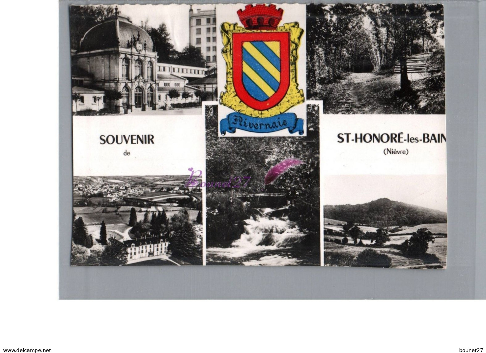 ST SAINT HONORE LES BAINS 58 - Souvenir Multi Vue Nivernais Promenade Allée Cascade Vue Générale 1955 - Saint-Honoré-les-Bains