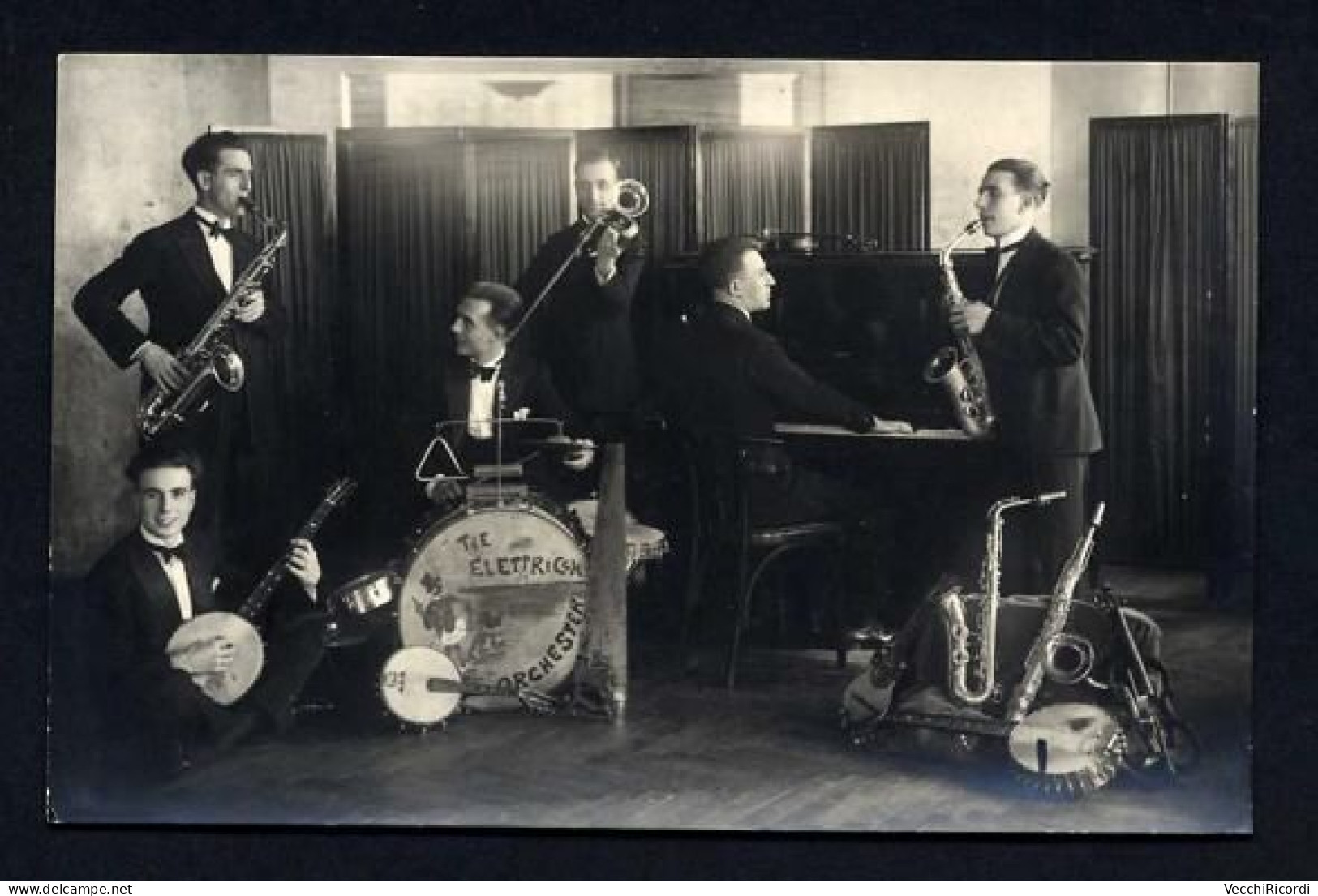 Masicians 1920c Photo Postcard - Music And Musicians