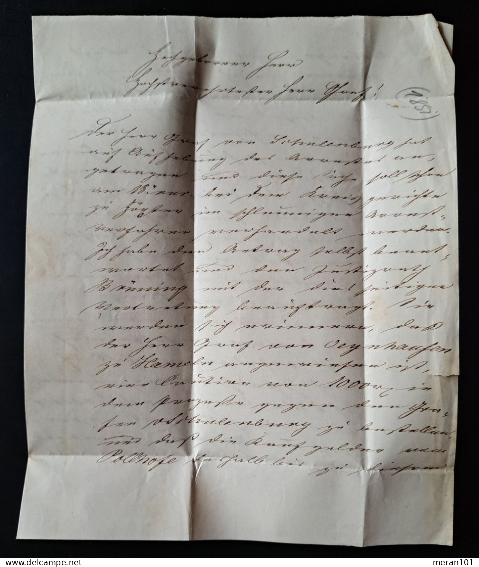 Vorphilatelie 1851, Brief Mit Inhalt PADERBORN, Feuser 2683-10 - Vorphilatelie