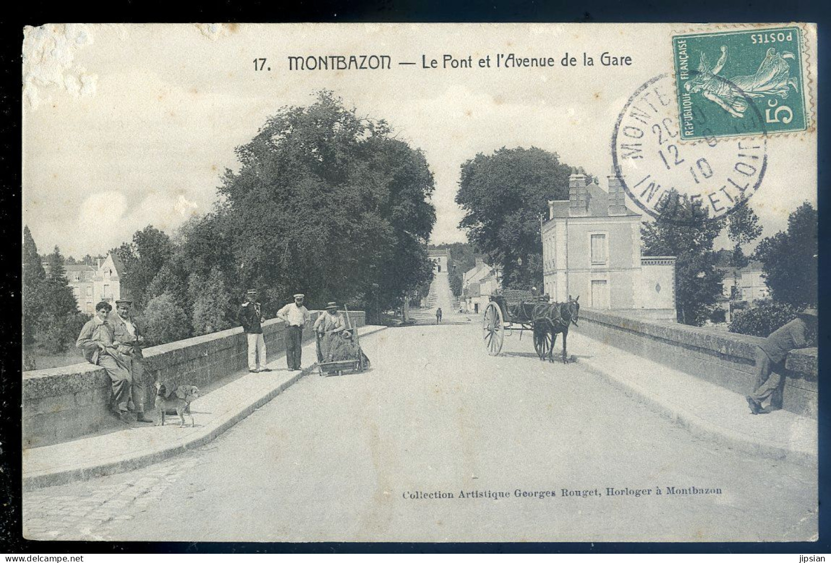 Cpa Du 37 Montbazon Le Pont Et L' Avenue De  La Gare  STEP100 - Montbazon