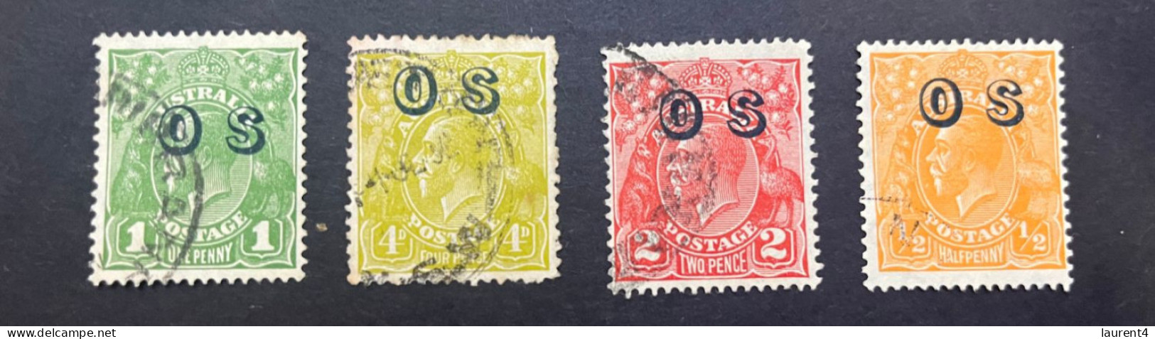 16-5-2024 (stamp)  EARLY Australia - Over-printed OS - 4 Values (used) - Altri & Non Classificati