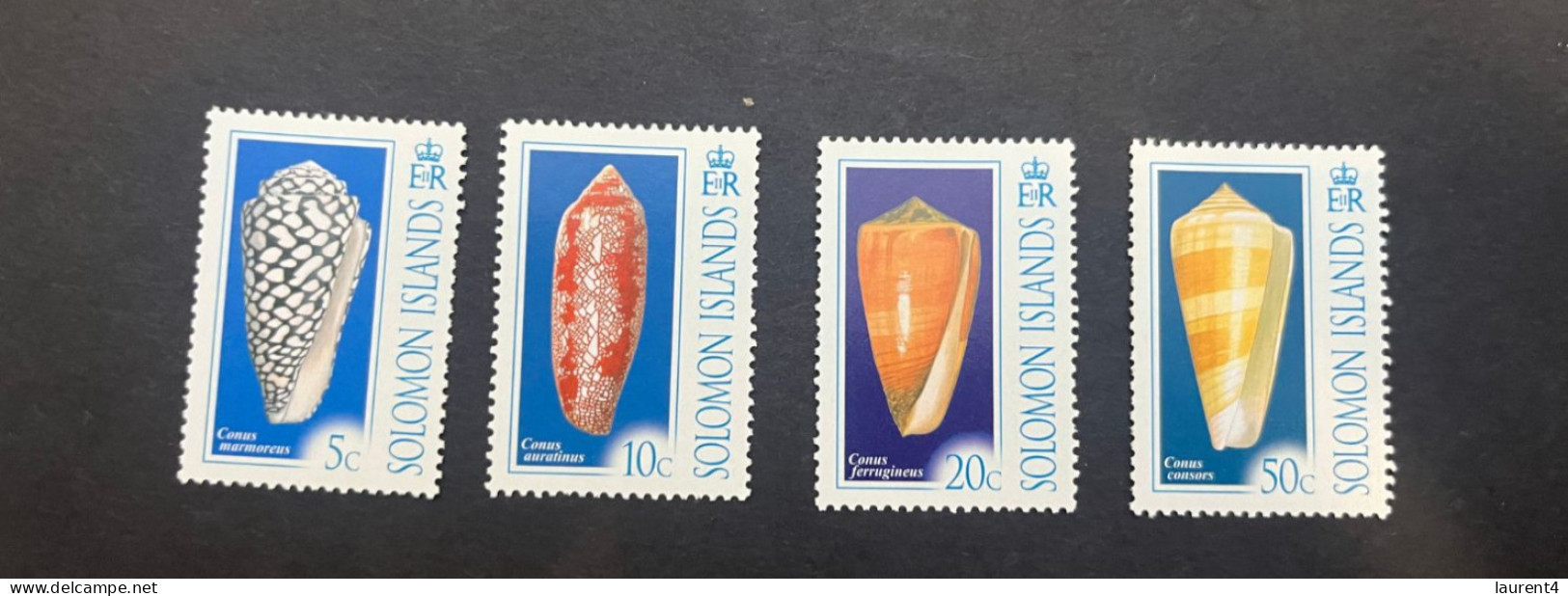 16-5-2024 (stamp) Solomon Islands - 4 Mint Shell / Coquillages - Solomon Islands (1978-...)