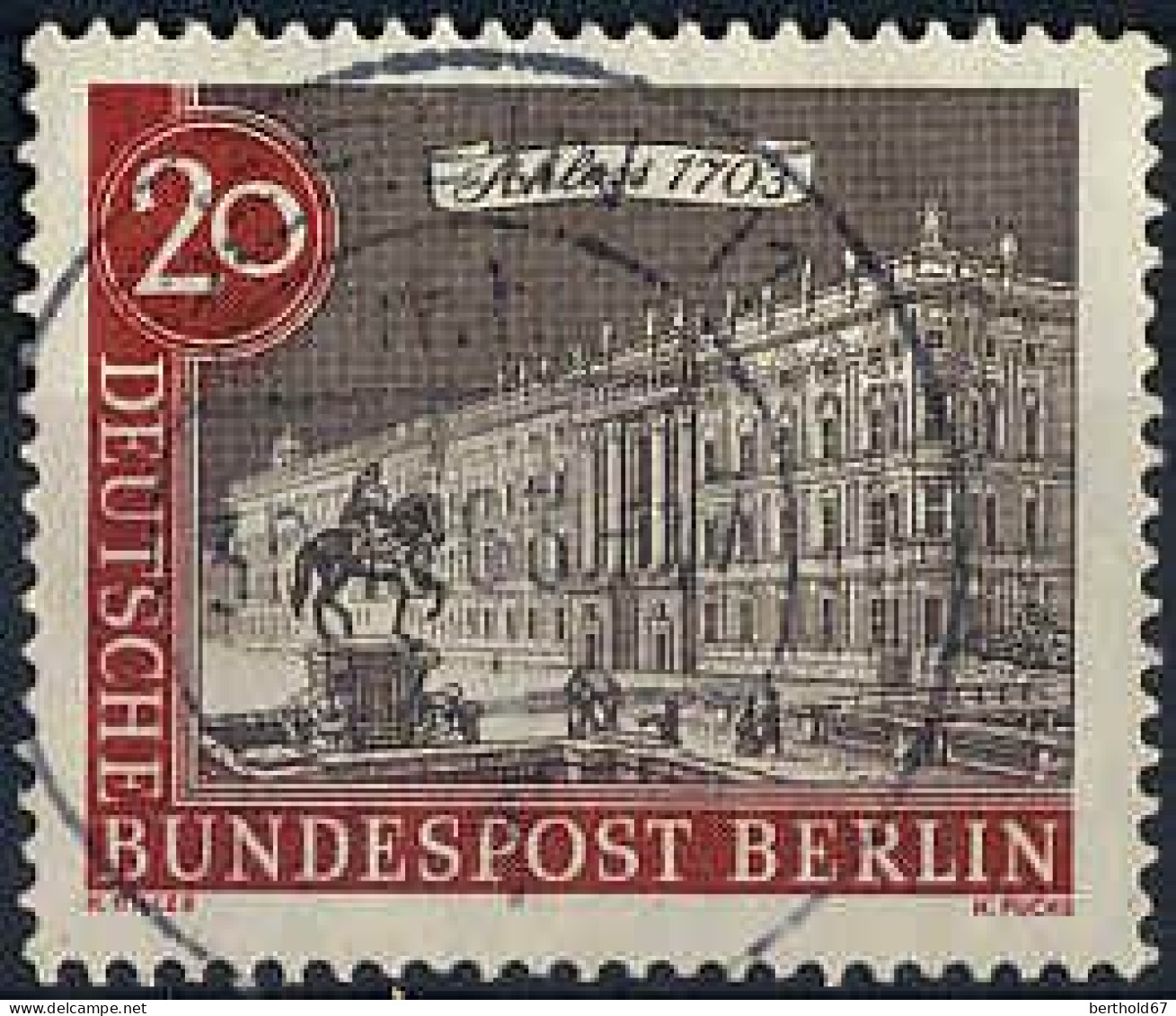 Berlin Poste Obl Yv:199 Mi:221 Schloss 1703 (beau Cachet Rond) - Used Stamps