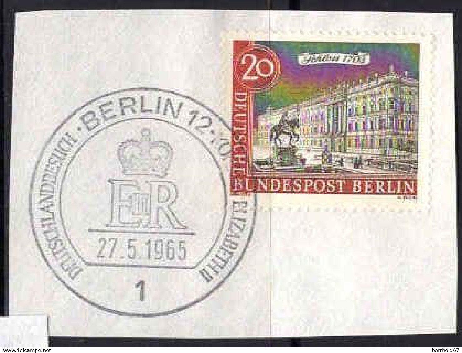 Berlin Poste Obl Yv:199 Mi:221 Schloss 1703 (TB Cachet à Date) Sur Fragment - Used Stamps