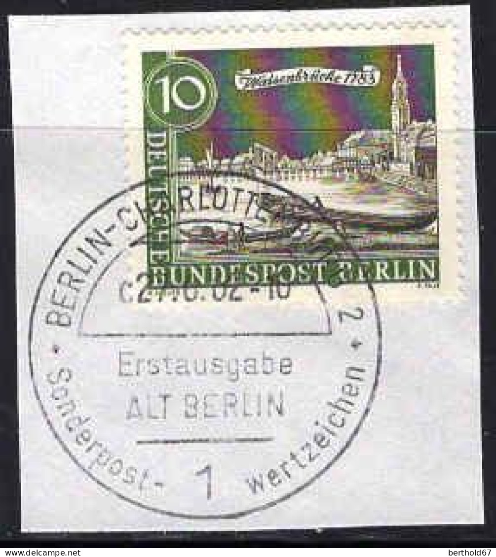 Berlin Poste Obl Yv:197 Mi:219 Waisenbrücke Fdc Sur Fragment (TB Cachet à Date) - 1948-1970
