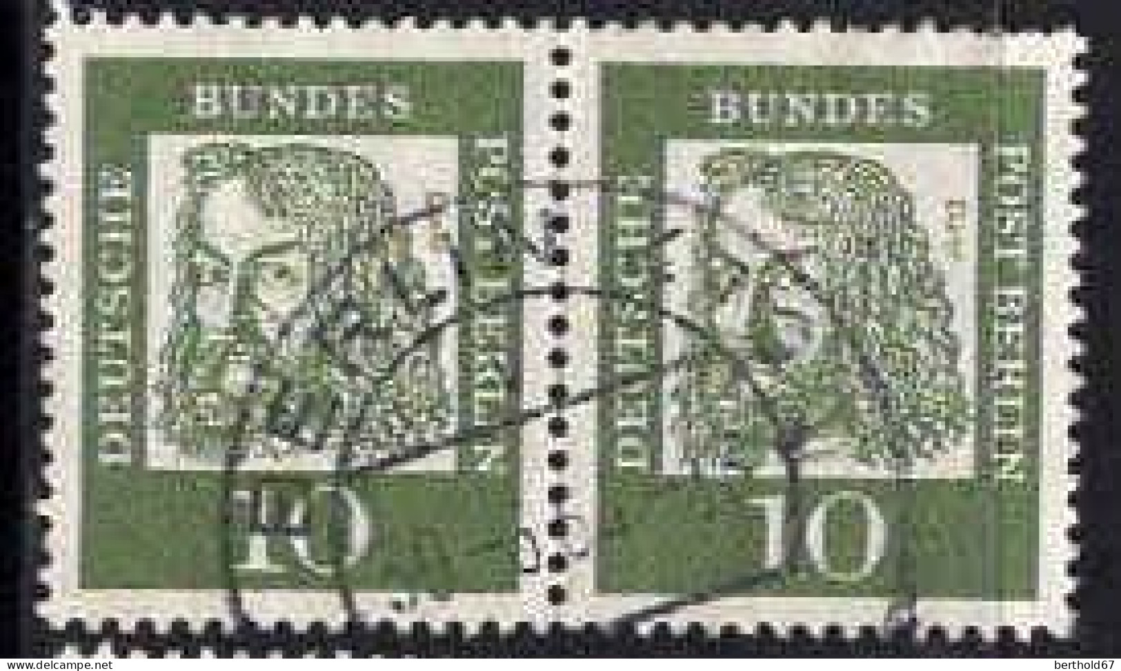 Berlin Poste Obl Yv:181 Mi:202 Albrecht Dürer Peintre Paire (TB Cachet Rond) - Used Stamps