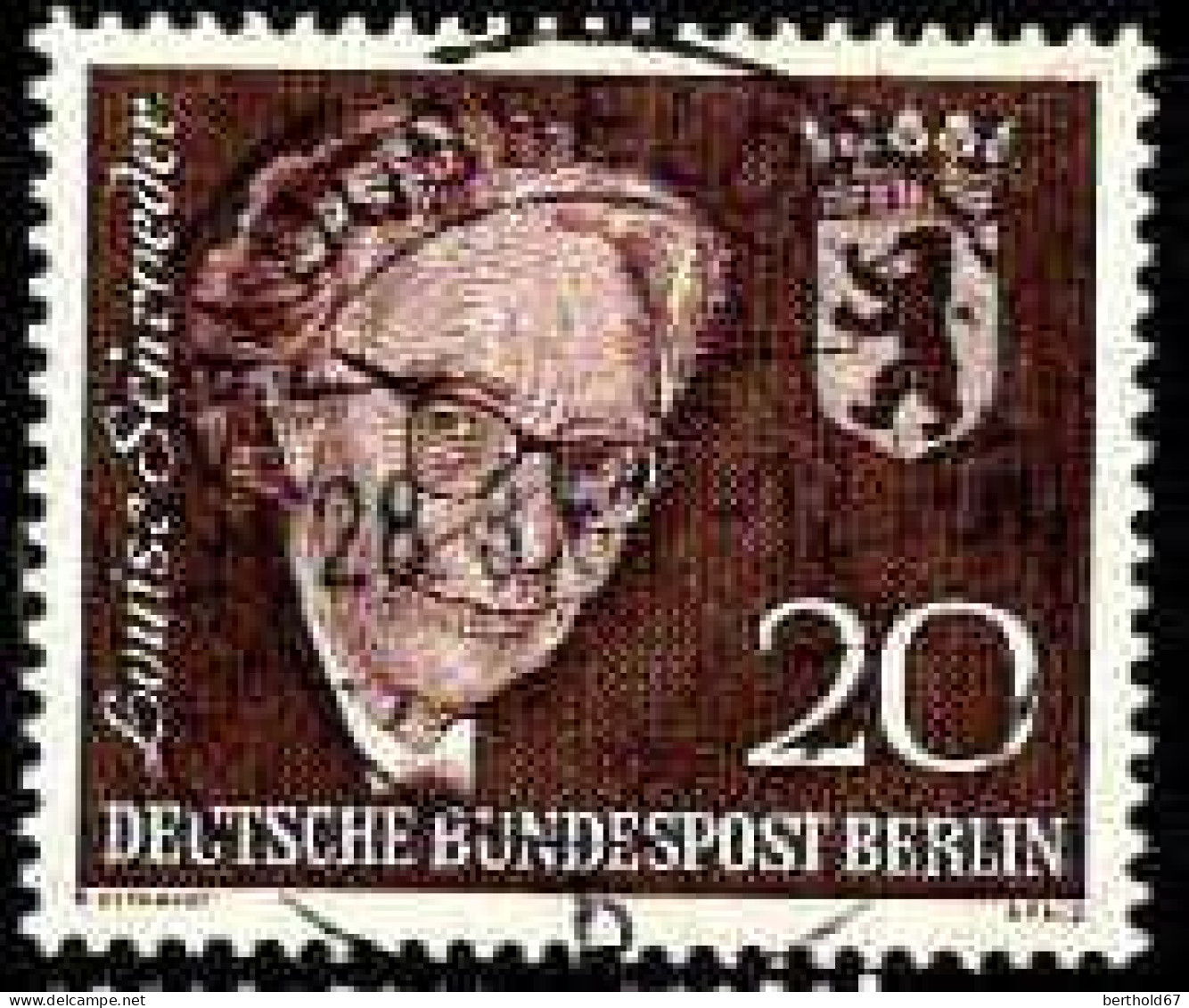 Berlin Poste Obl Yv:177 Mi:198 Louise Schroeder Maire De Berlin (TB Cachet Rond) - Oblitérés