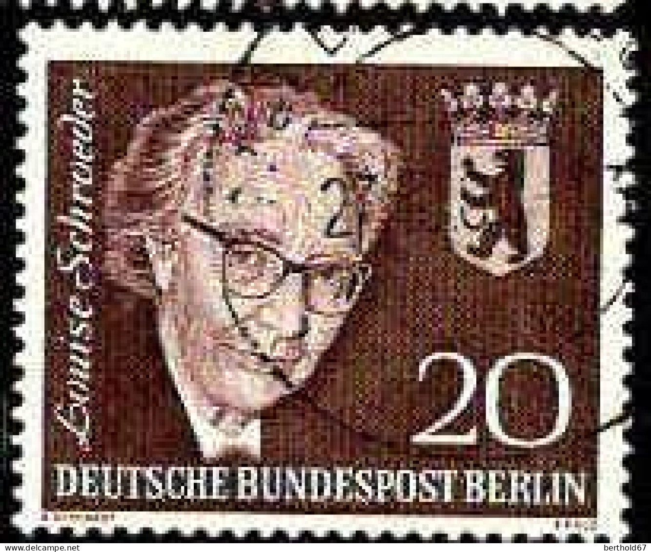Berlin Poste Obl Yv:177 Mi:198 Louise Schroeder Maire De Berlin (Beau Cachet Rond) - Used Stamps