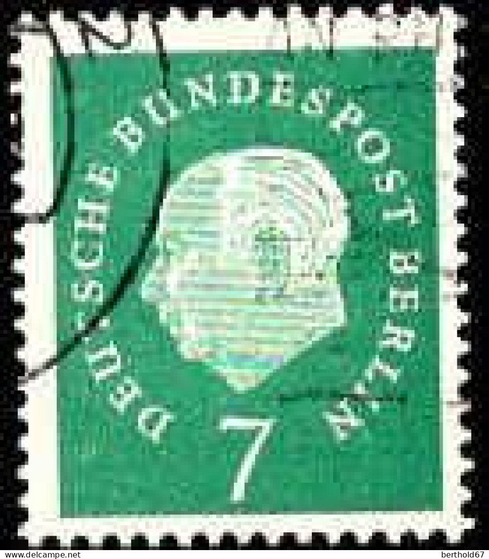 Berlin Poste Obl Yv:162A Mi:182 Theodor Heuss Deutscher Bundespräsident (cachet Rond) - Usados