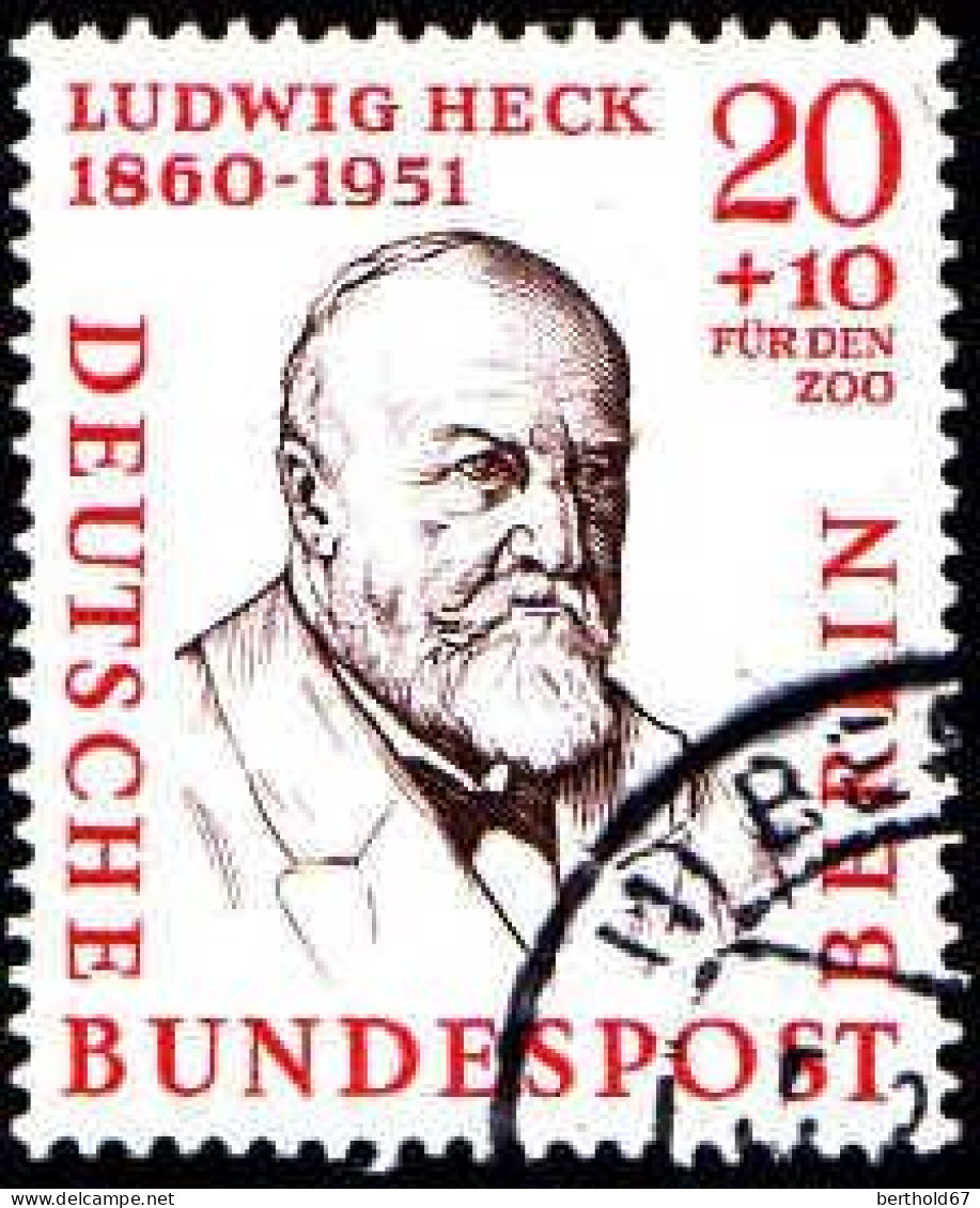 Berlin Poste Obl Yv:153 Mi:168 Ludwig Heck Zoologue (Beau Cachet Rond) - Used Stamps