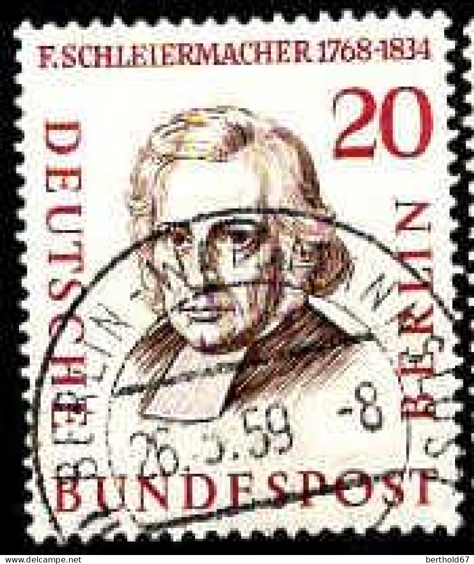 Berlin Poste Obl Yv:148 Mi:167 Friedrich Schleiermacher Théologien (TB Cachet à Date) 26-3-59 - Gebruikt