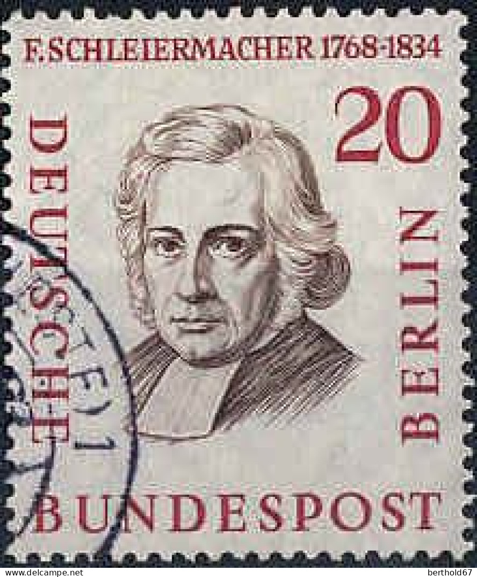 Berlin Poste Obl Yv:148 Mi:167 Friedrich Schleiermacher Théologien (Beau Cachet Rond) - Used Stamps