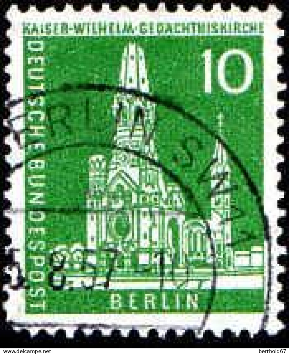 Berlin Poste Obl Yv:129 Mi:144 Kaiser-Wilhelm-Gedächtniskirche (Dents Courtes) - Gebruikt