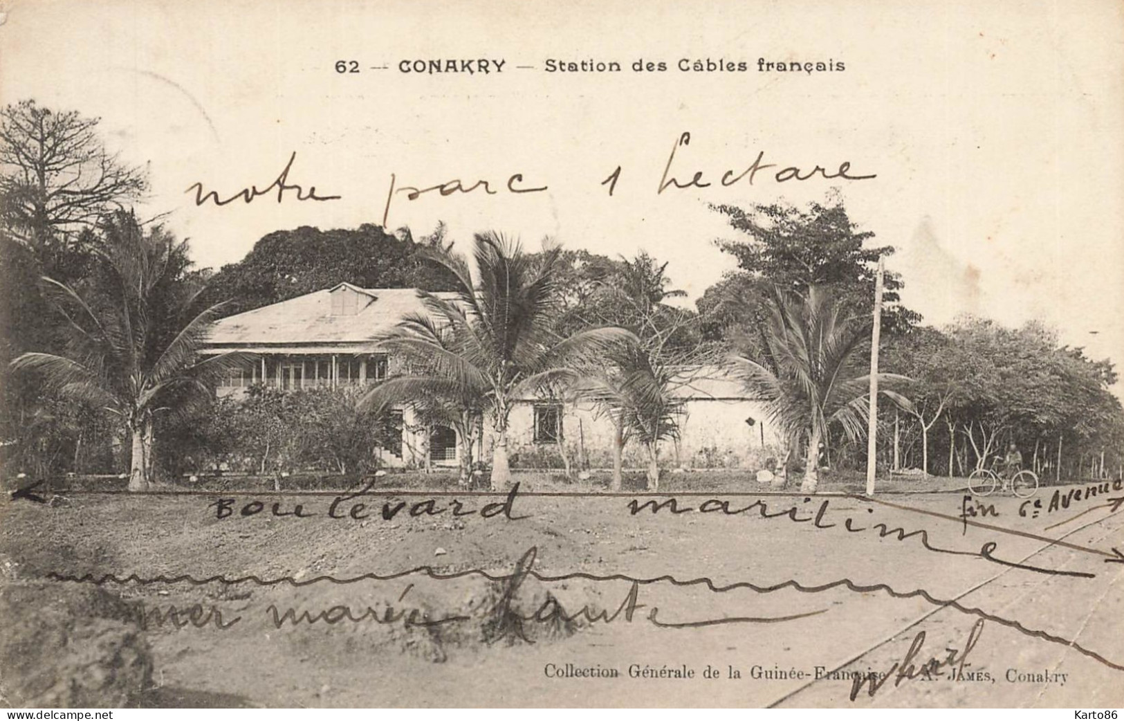 Conakry , Guinée Française * Station Des Câbles Français * éthnique Ethno Ethnic - French Guinea