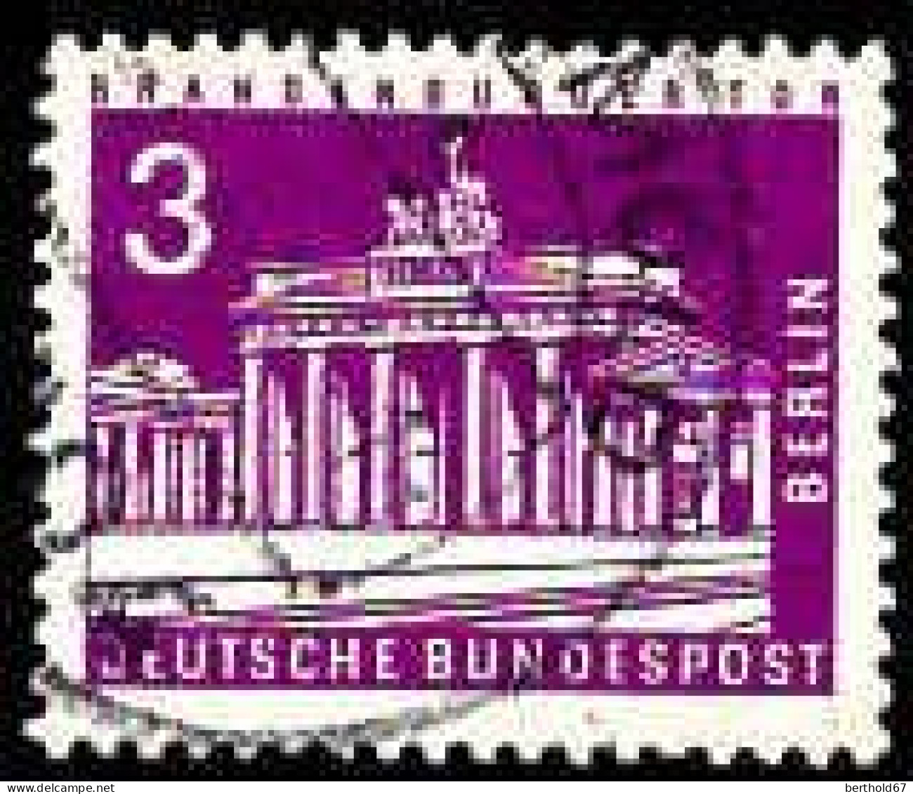 Berlin Poste Obl Yv:125A Mi:231 Brandenburger Tor (Beau Cachet Rond) - Gebruikt