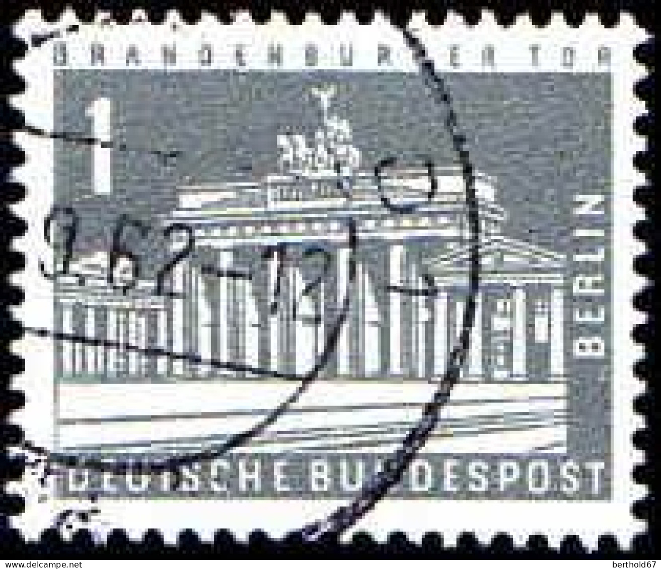 Berlin Poste Obl Yv:125a Mi:140y Brandenburger Tor (TB Cachet Rond) - Usados