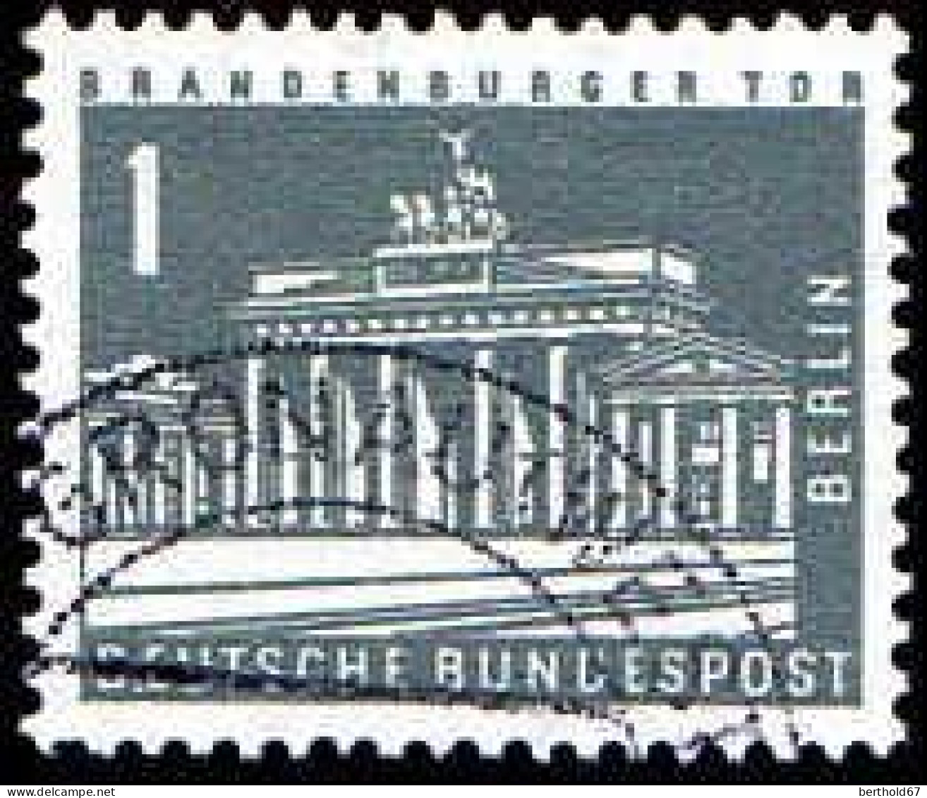 Berlin Poste Obl Yv:125 Mi:140w Brandenburger Tor (TB Cachet Rond) - Gebraucht