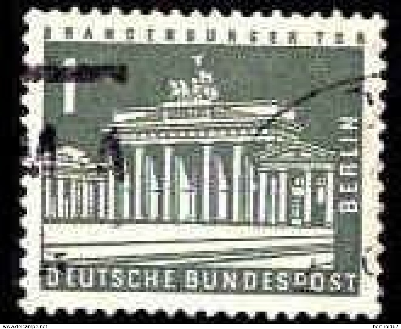Berlin Poste Obl Yv:125 Mi:140w Brandenburger Tor (cachet Rond) - Gebraucht