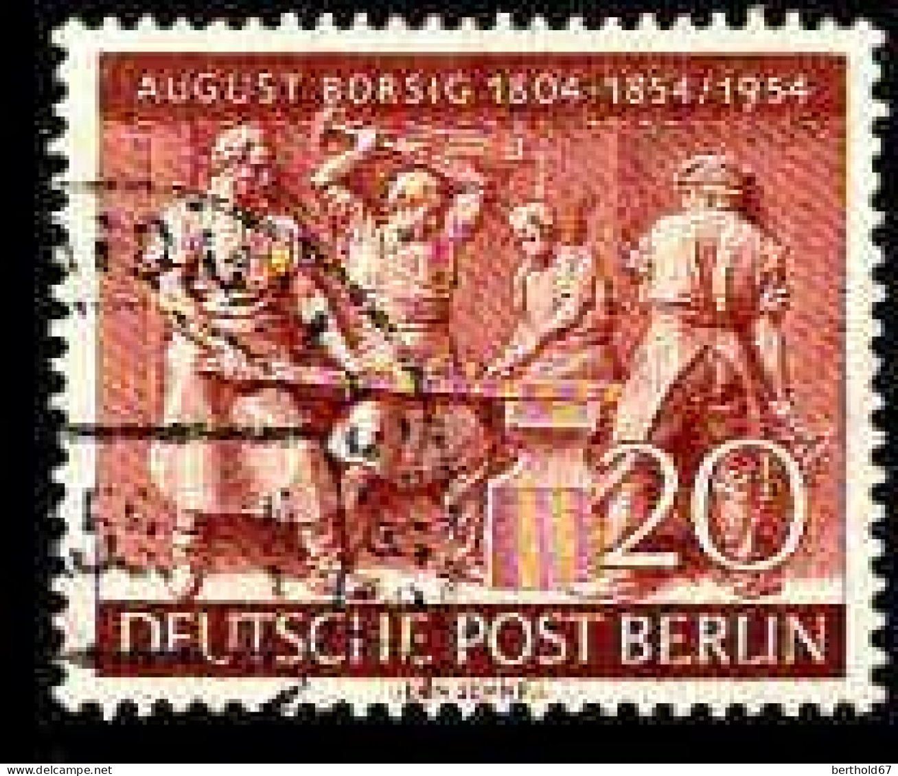 Berlin Poste Obl Yv:110 Mi:125 August Borsig (cachet Rond) - Gebraucht