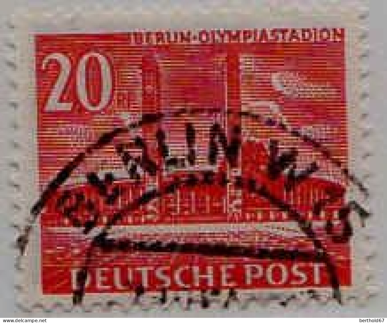 Berlin Poste Obl Yv:100 Mi:113 Berlin-Olympiastadium (TB Cachet Rond) - Gebruikt