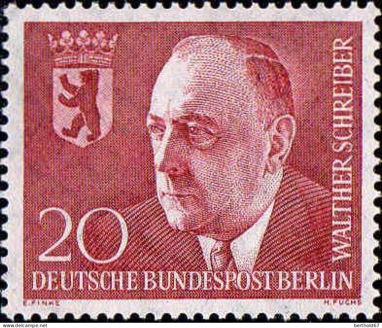 Berlin Poste N** Yv:171 Mi:192 Walter Schreiber Maire De Berlin - Unused Stamps