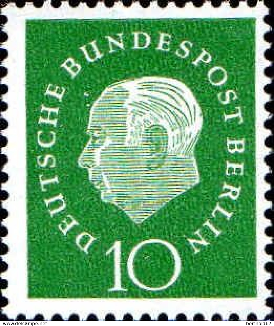Berlin Poste N** Yv:163 Mi:183 Theodor Heuss Deutscher Bundespräsident - Unused Stamps