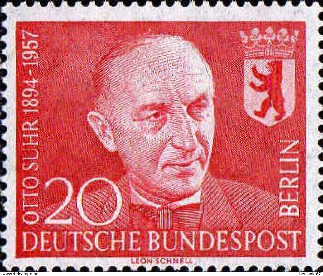 Berlin Poste N** Yv:161 Mi:181 Otto Suhr Maire De Berlin - Unused Stamps