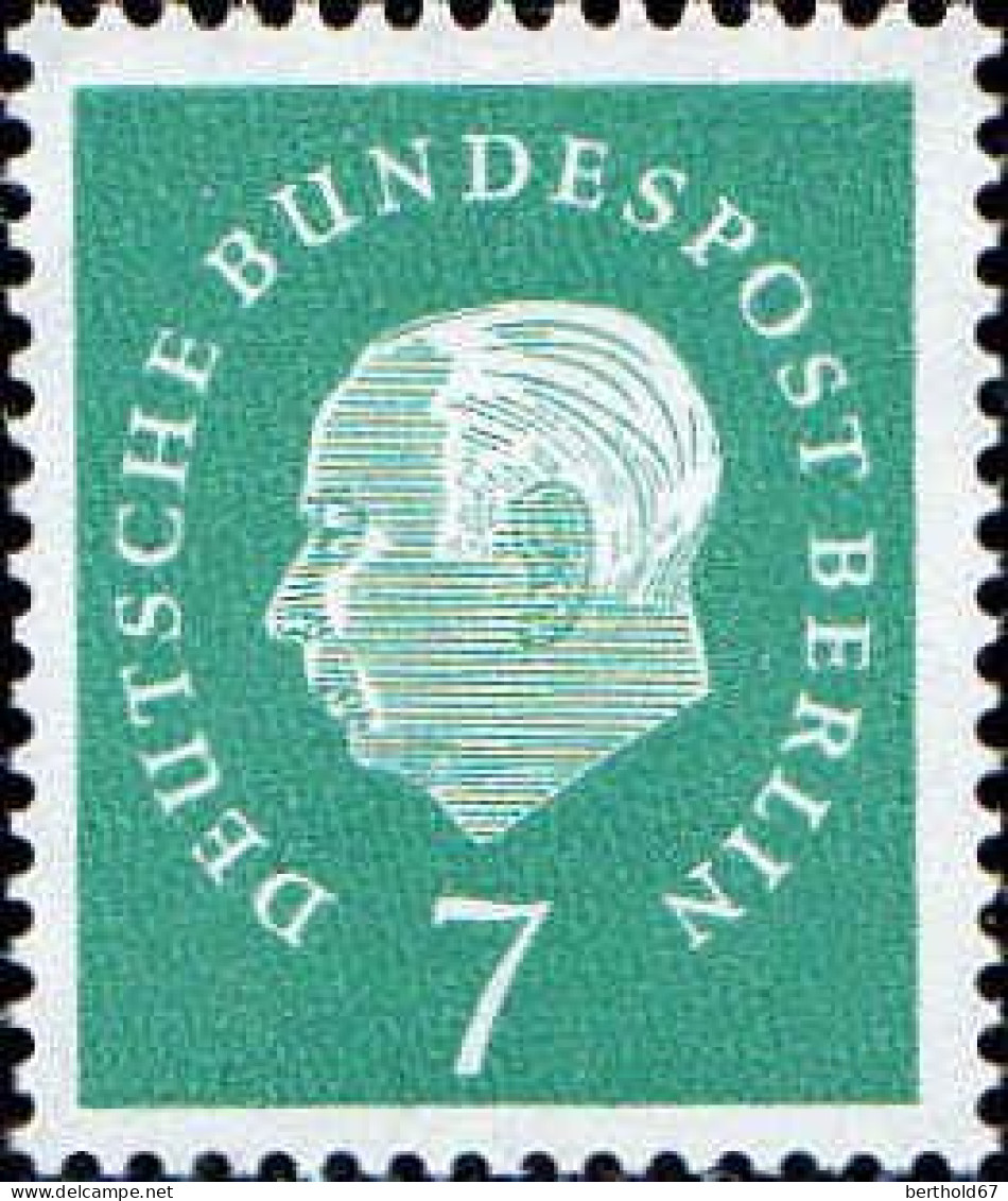 Berlin Poste N** Yv:162A Mi:182 Theodor Heuss Deutscher Bundespräsident - Unused Stamps