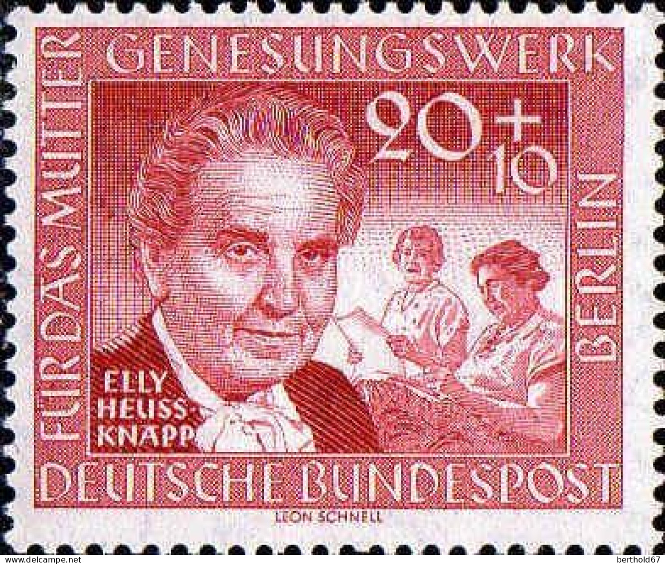 Berlin Poste N** Yv:158 Mi:178 Elly Heuss-Knapp - Unused Stamps