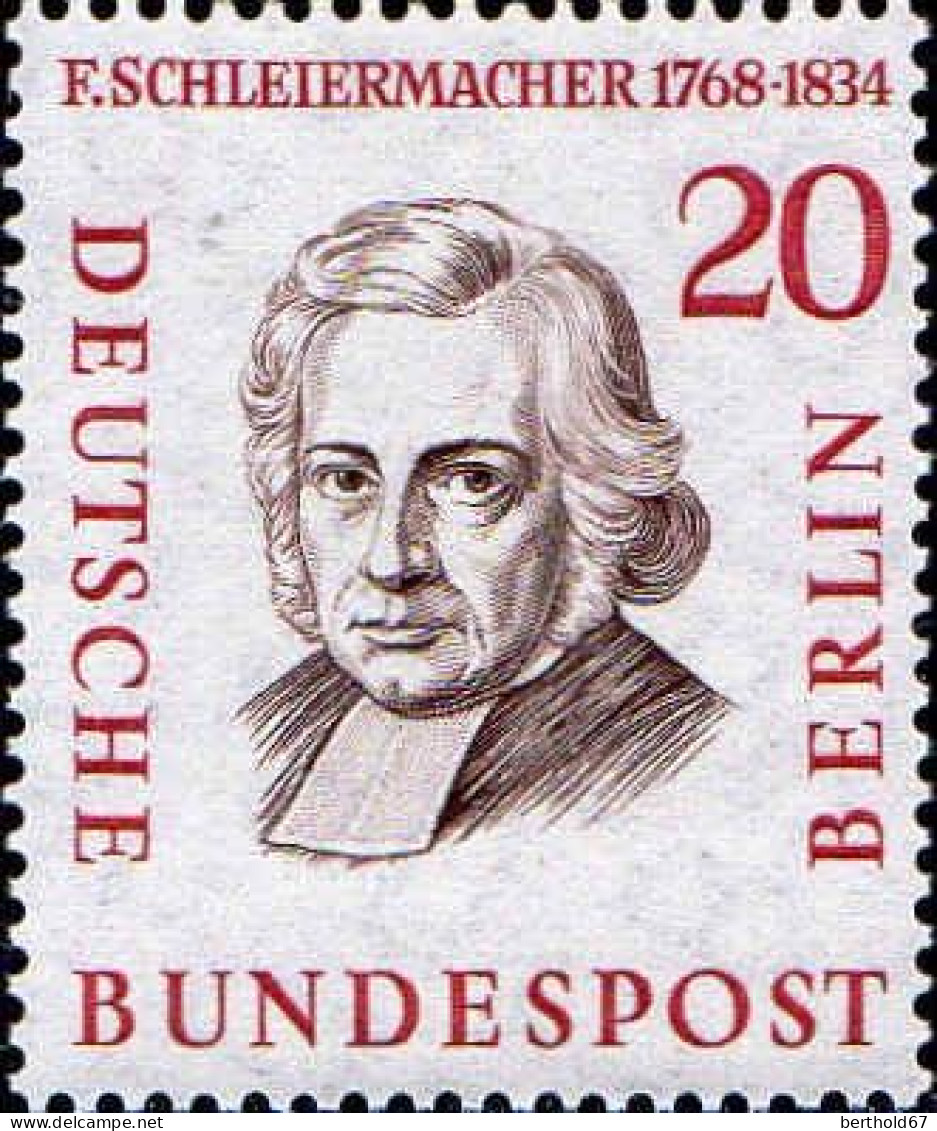Berlin Poste N** Yv:148 Mi:167 Friedrich Schleiermacher Théologien - Unused Stamps