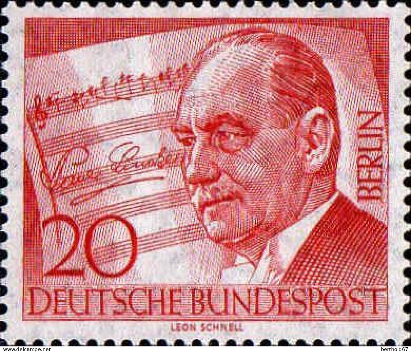 Berlin Poste N** Yv:137 Mi:156 Paul Lincke Compositeur - Unused Stamps