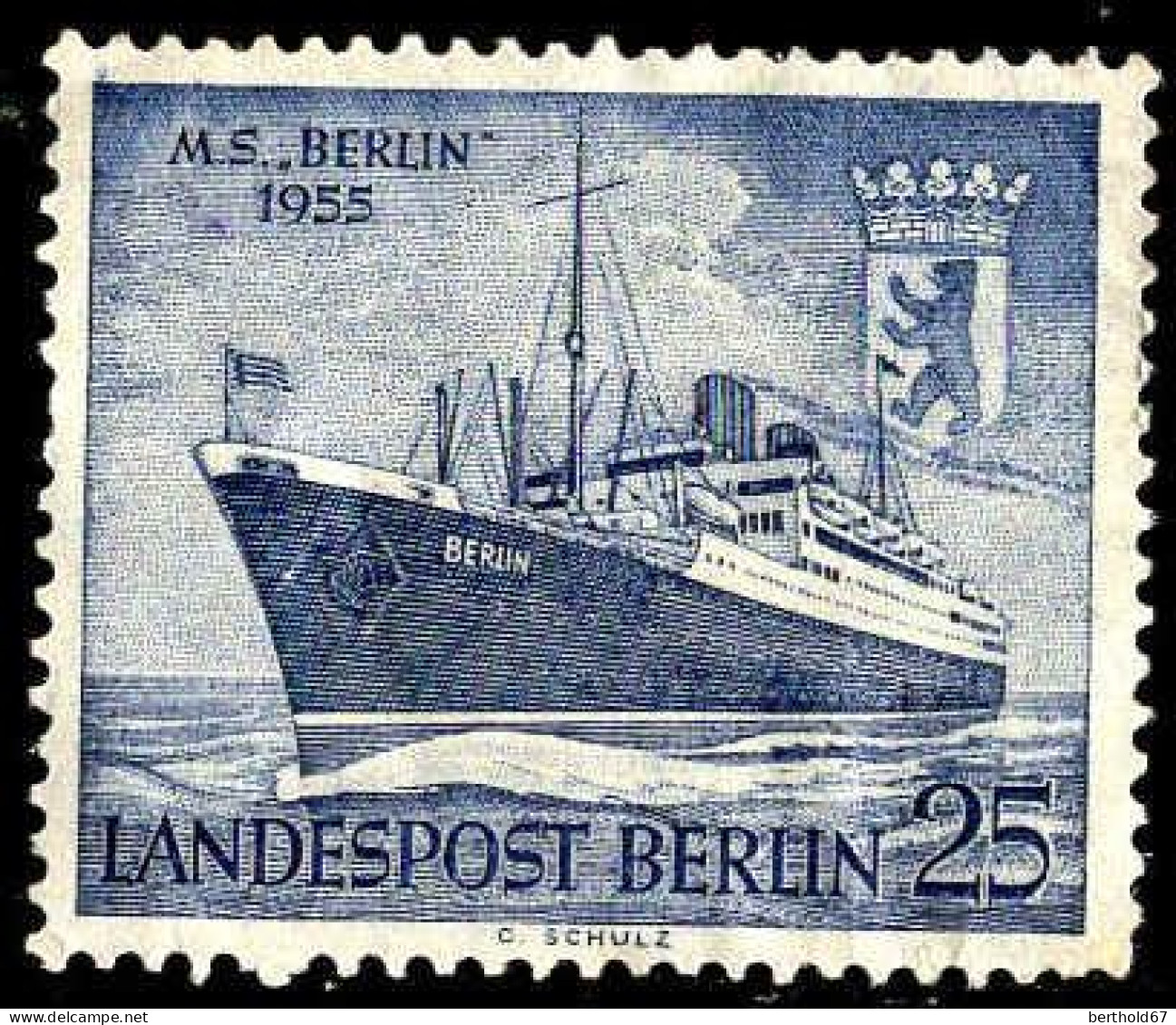 Berlin Poste N* Yv:112 Mi:127 MS Berlin Plissé (défaut Gomme) - Unused Stamps