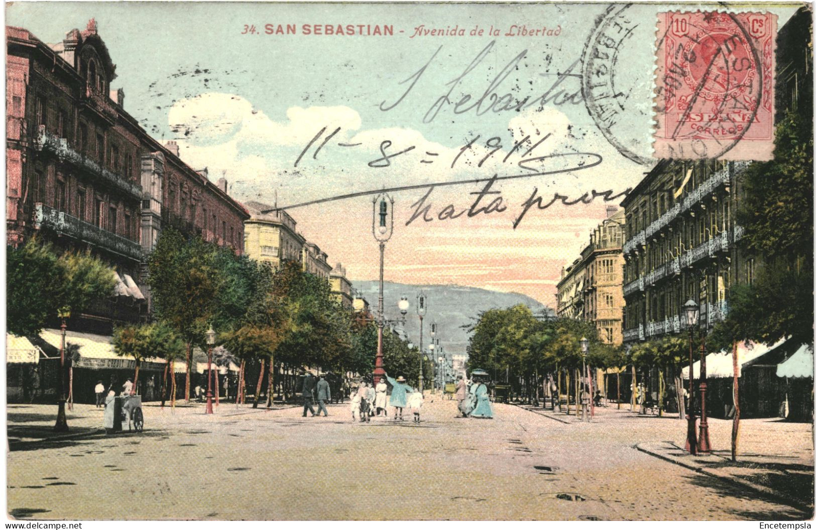 CPA Carte Postale  Espagne  San Sebastián  Avenida De La Libertad  1911VM80808ok - Guipúzcoa (San Sebastián)