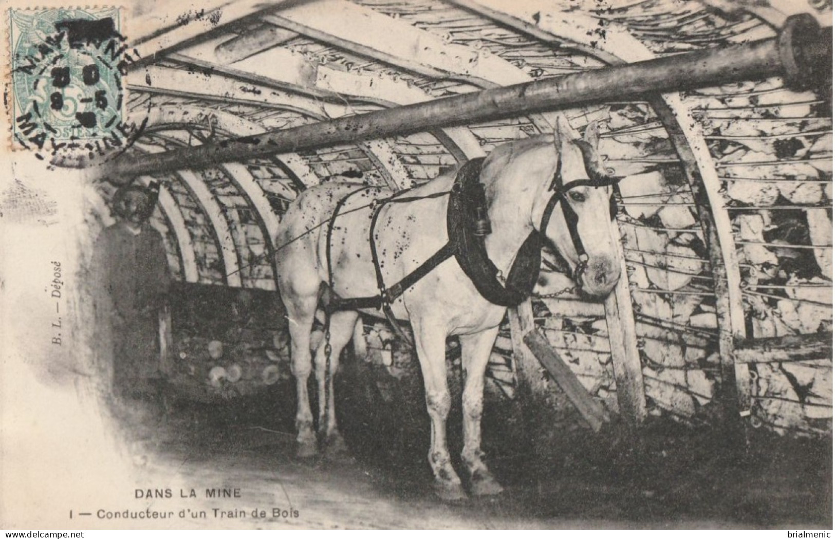 CONDUCTEUR D'un TRAIN De BOIS - Bergbau