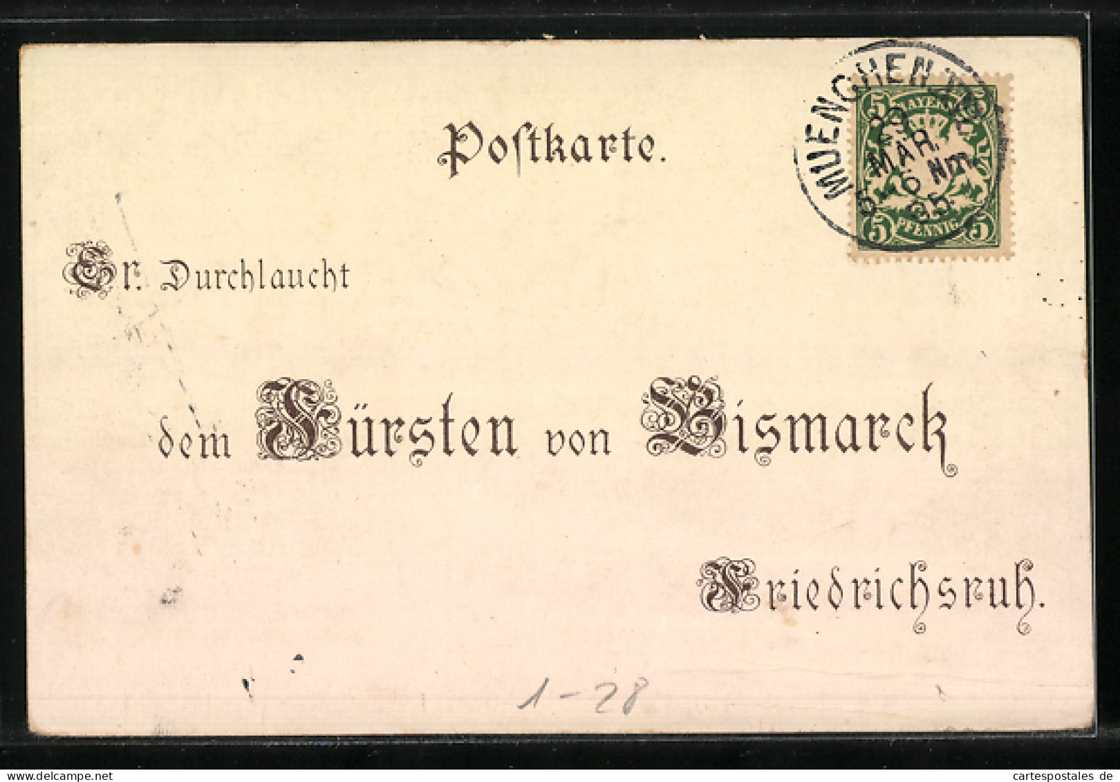 Vorläufer-Lithographie Friedrichsruh 80. Geburtstag Von Otto Von Bismarck 1815-1895  - Historische Persönlichkeiten