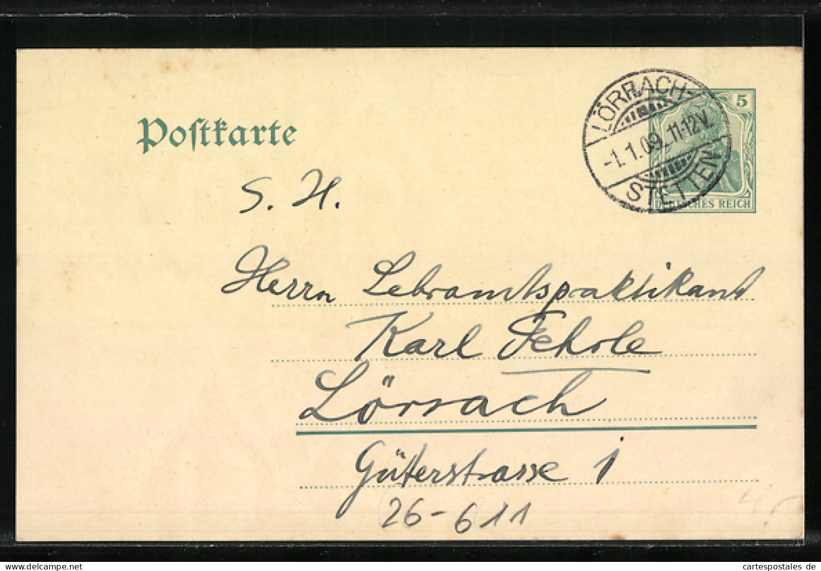 Künstler-AK Handgemalt: Mann Mit Fernrohr In Hügeliger Landschaft, 1909  - 1900-1949